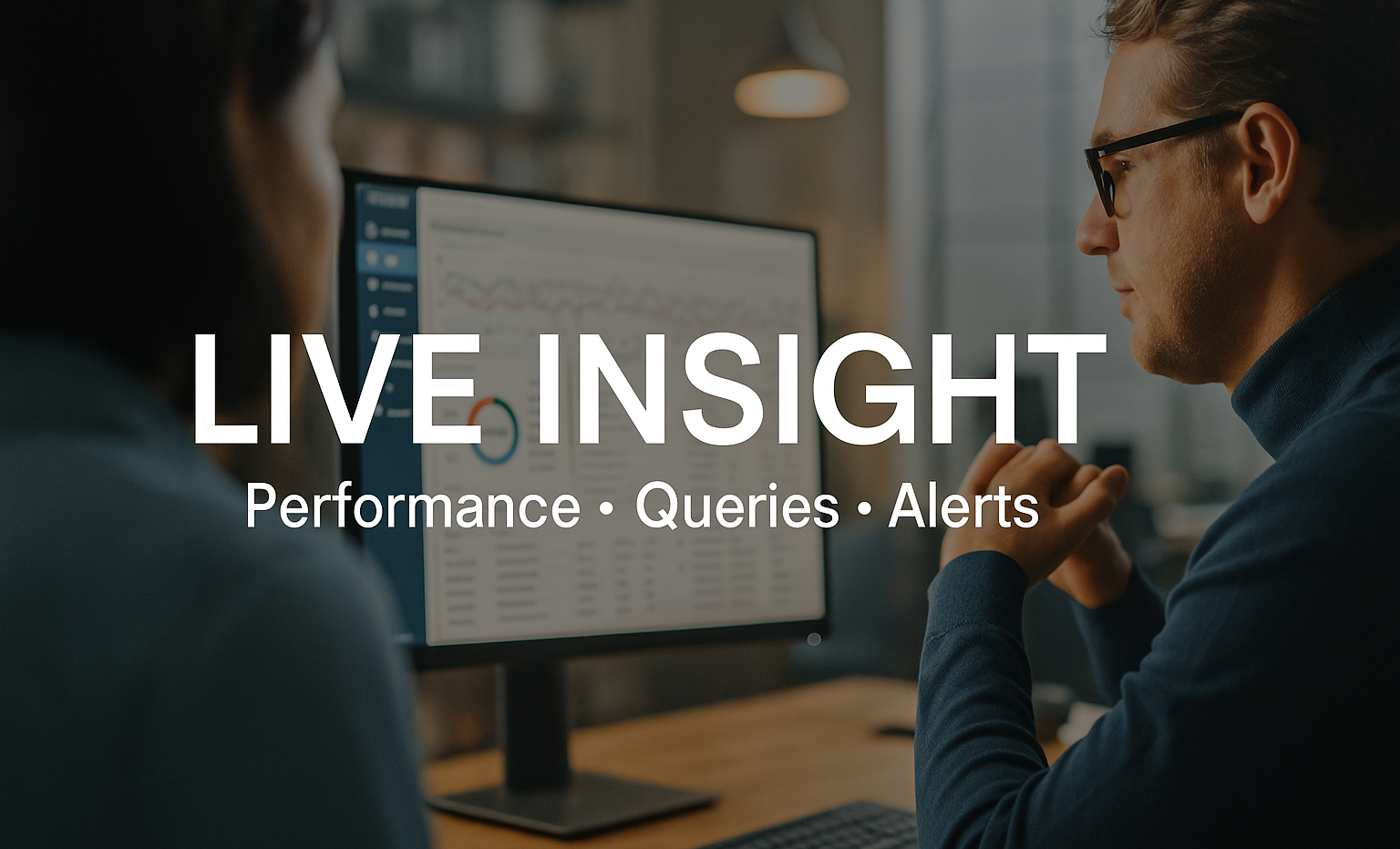 MXDBS dashboard overview with performance, queries and alerts